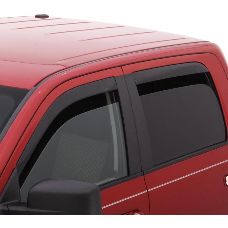 AVS 15-18 Ford F-150 / 17-18 Ford F-250 Extended Cab Ventvisor Low Profile Deflectors 4pc - Smoke