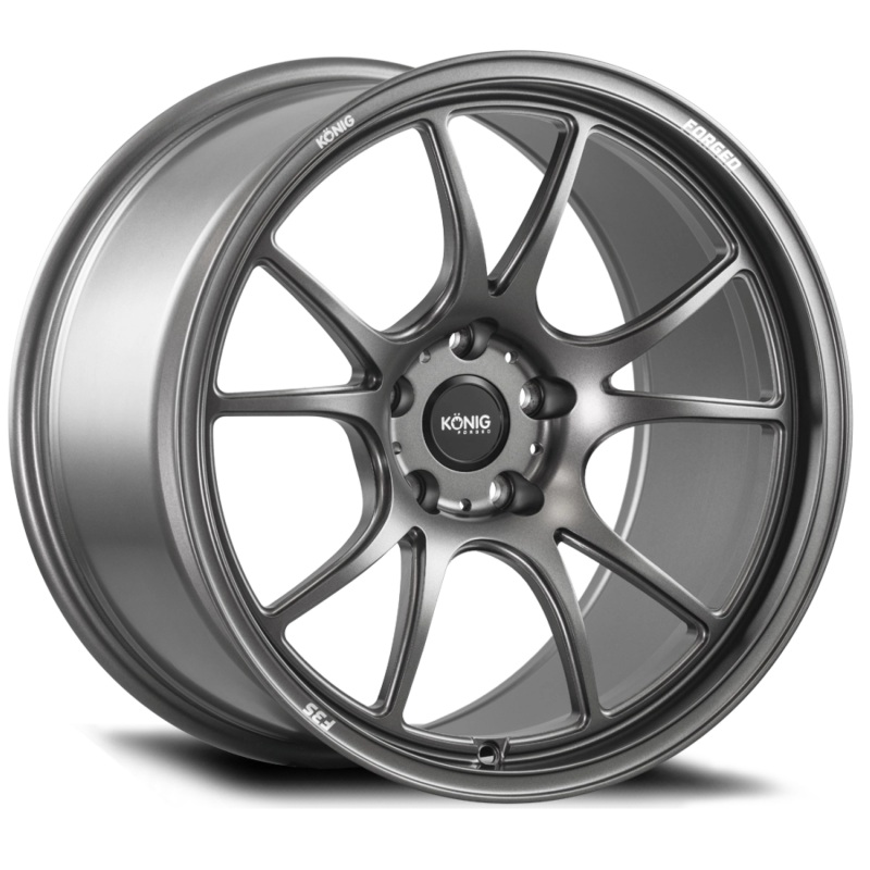 Konig Forged F3S 18X10.5 5X130 ET44 Satin Charcoal Knurled Bead