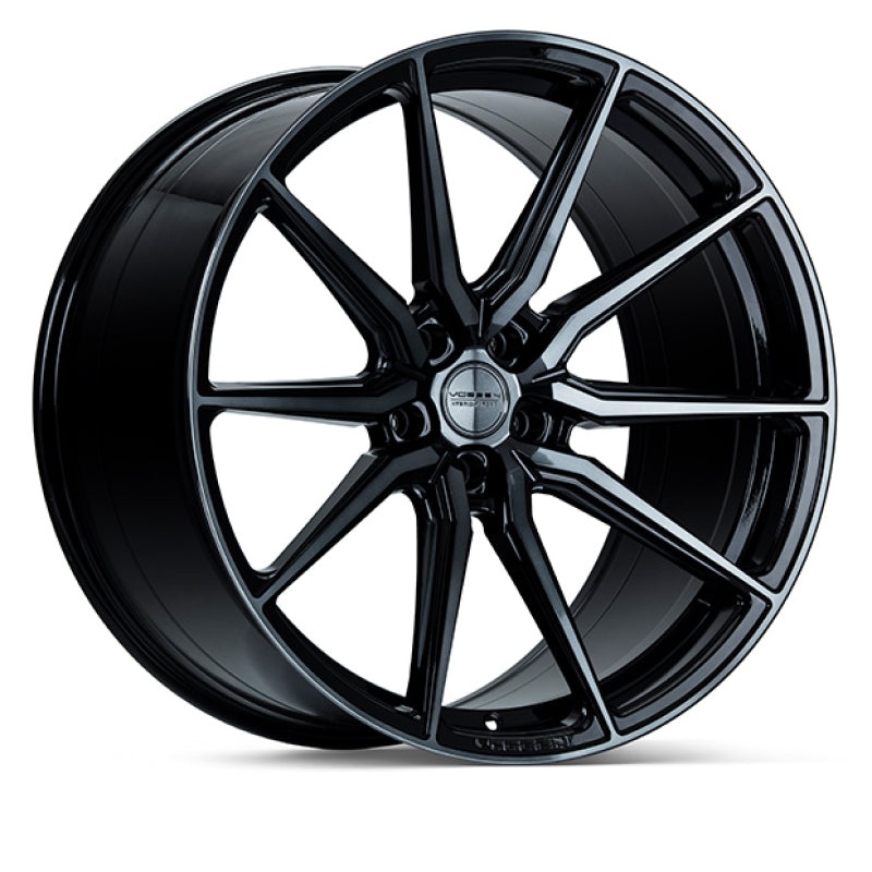 Vossen HF-3 22x9 / 5x1114.3 / ET32 / Flat Face / 73.1 - Double Tinted - Gloss Black Wheel