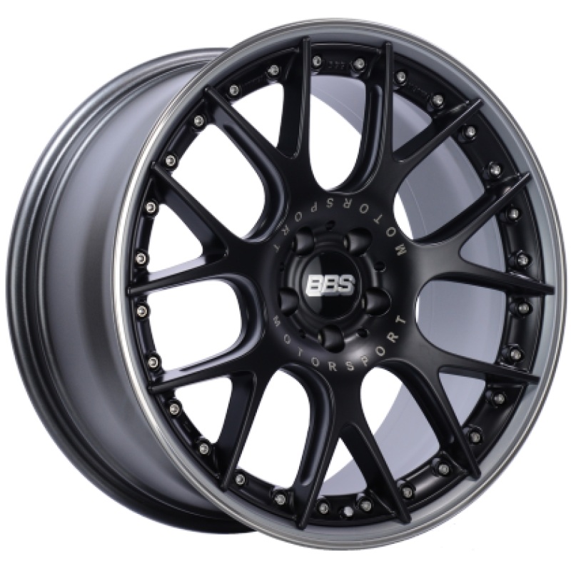 BBS CH-RII 21x9 5x112 ET32 Satin Black Center Platinum Lip SS Rim Prot Wheel PFS Req w/MS Etching