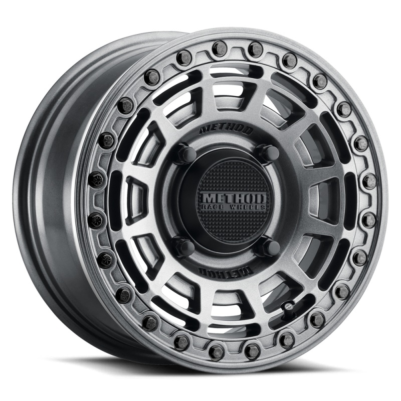 Method MR415 Beadlock 15x7 / 5+2/38mm Offset / 4x136 / 106mm CB Graphite Wheel - Gloss Graphite Ring