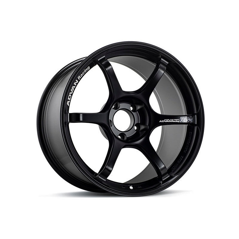 Advan RG-4 18x9.5 +35 5-114.3 Semi Gloss Black Wheel