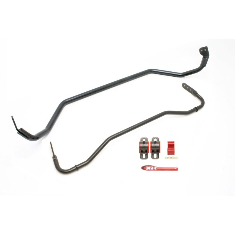 BMR 08-09 Pontiac G8 Front & Rear Sway Bar Kit w/ Bushings - Black Hammertone