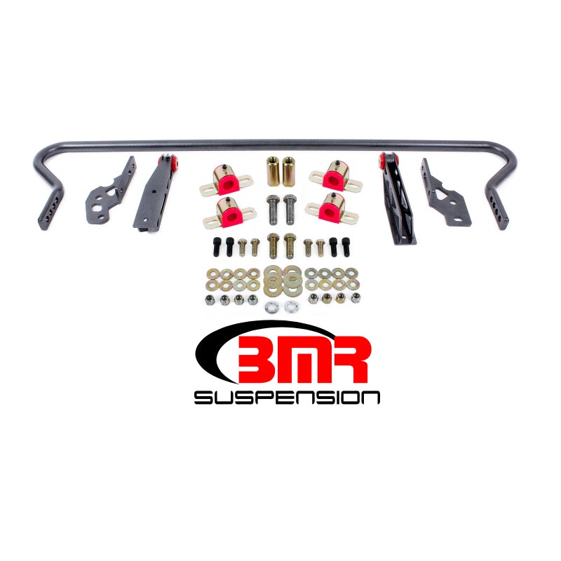 BMR 11-14 S197 Mustang Rear Hollow 25mm Adj. Sway Bar Kit w/ Bushings - Black Hammertone
