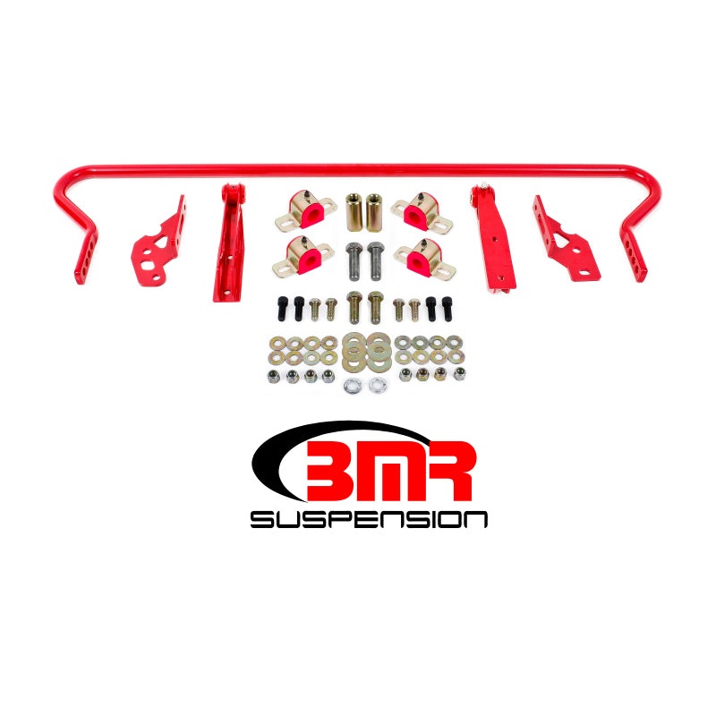 BMR 11-14 S197 Mustang Rear Hollow 25mm Adj. Sway Bar Kit w/ Bushings - Red