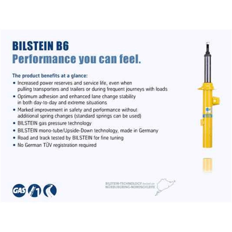 Bilstein B6 2015-2017 Subaru WRX - STI Front Left Monotube Strut Assembly
