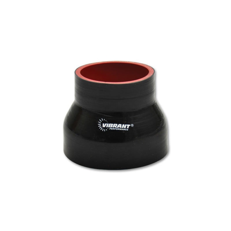 Vibrant Silicone Reducer Coupler 3.125in ID x 2.75in ID x 3.00in Long - Black