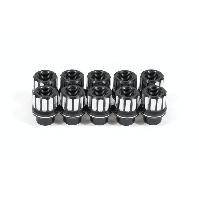 BMR 05-14 Ford Mustang Lug Nut Kit 5/8-18 RH Flange 12-pt Aluminum Set of 10