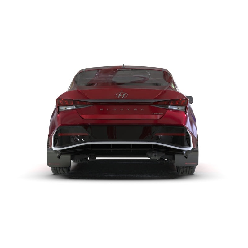 Rally Armor 2024 Hyundai Elantra Black Mud Flap Metallic Black Logo