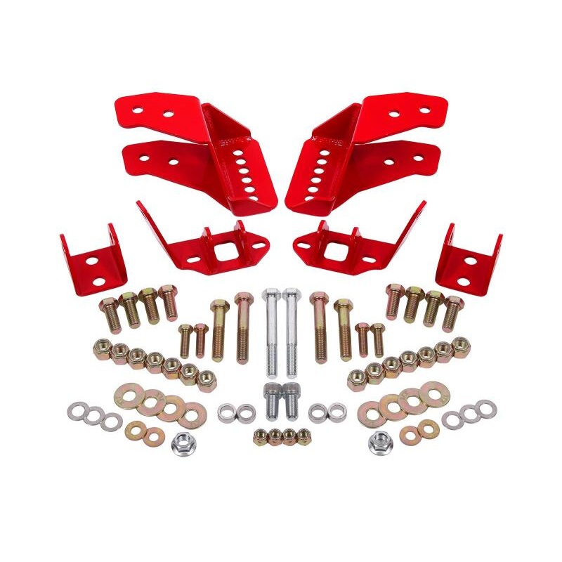 BMR 78-87 G-Body Coilover Conversion Kit Rear Adjustable Shock Mount Without CAB - Red