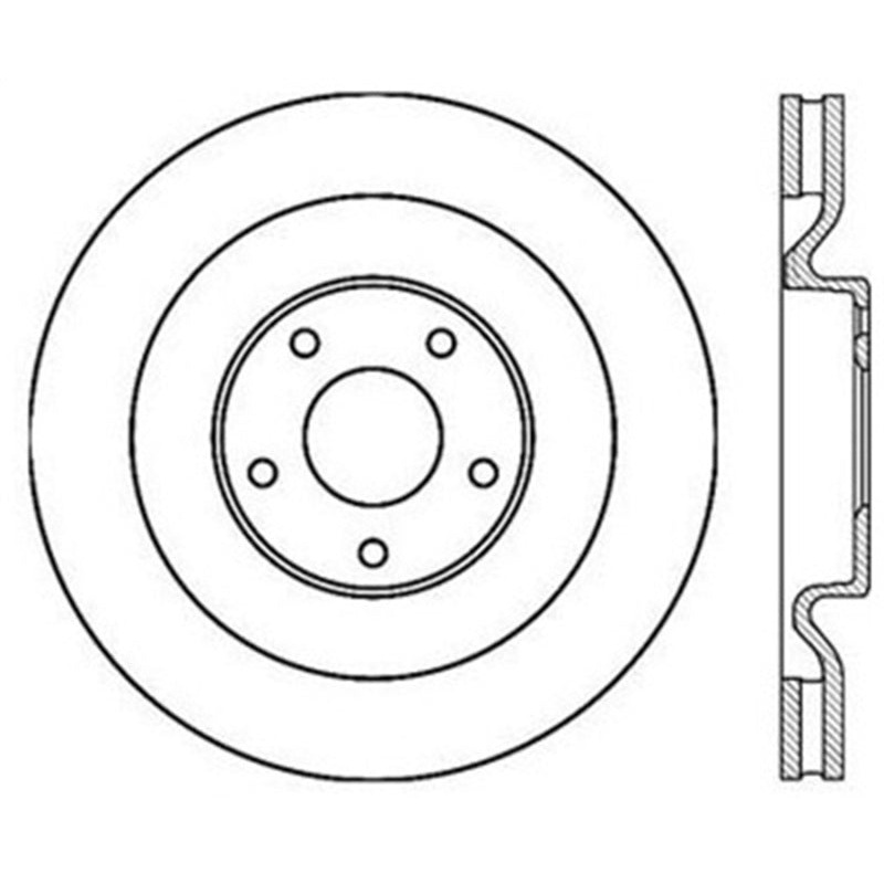 StopTech Power Slot 06-10 Corvette (Z06) / 10 Corvette Grand Sport Front Right Slotted CRYO Rotor