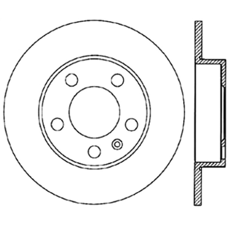StopTech Power Slot 3/99-06 Audi TT (exc Quattro) / 12/98-10 VW Golf Right Rear Slotted CRYO Rotor
