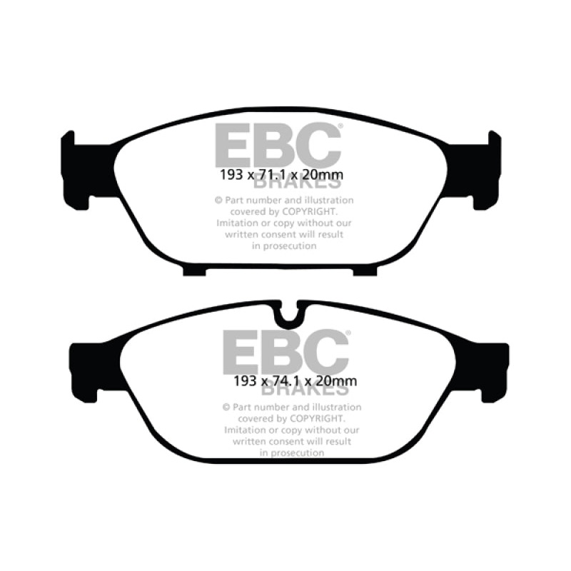 EBC 12+ Audi A6 Quattro 3.0 Supercharged Redstuff Front Brake Pads
