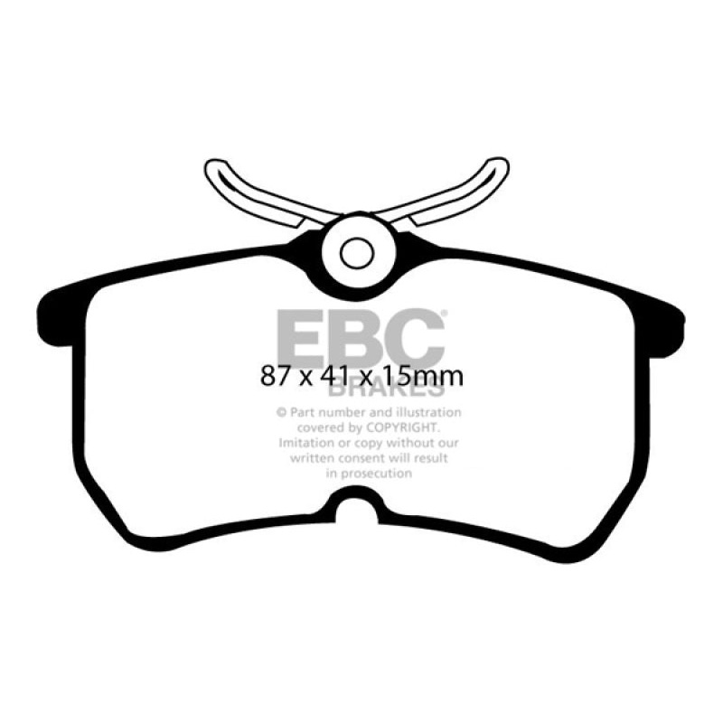 EBC 13+ Ford Fiesta 1.6 Turbo ST Redstuff Rear Brake Pads