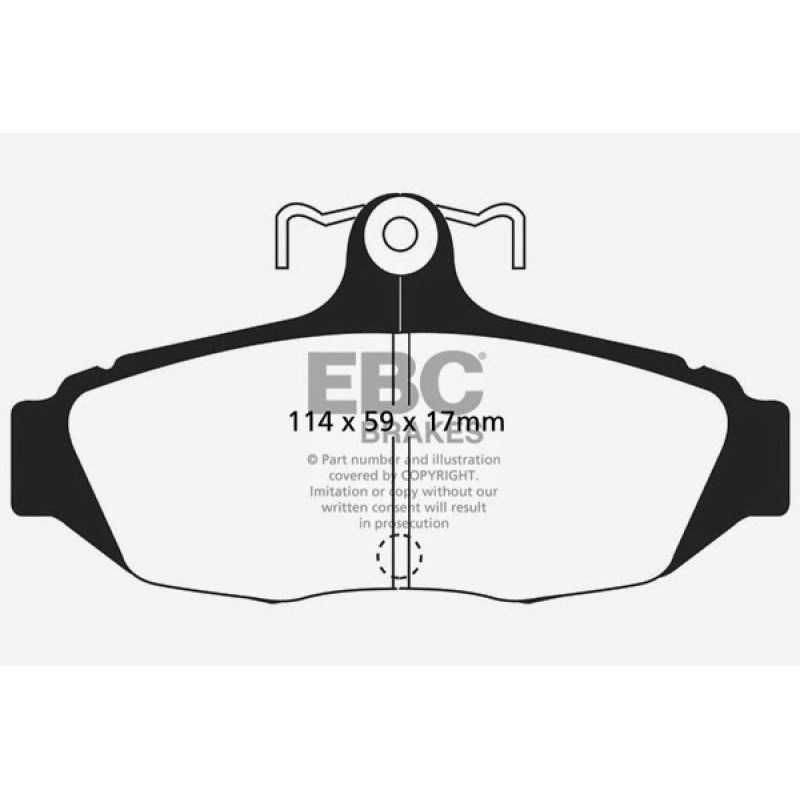 EBC 87-93 Ford Mustang 5.0 Ultimax2 Rear Brake Pads