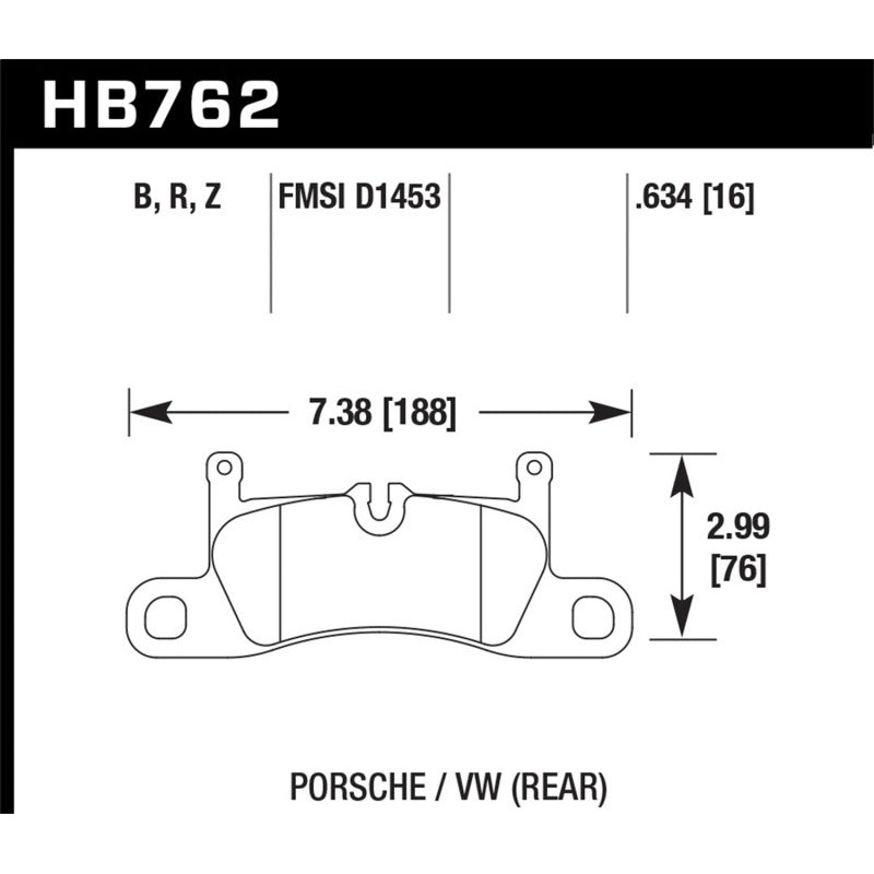 Hawk 15-17 Porsche Cayenne / 15-16 Volkswagen Toureg HPS Street Rear Brake Pads