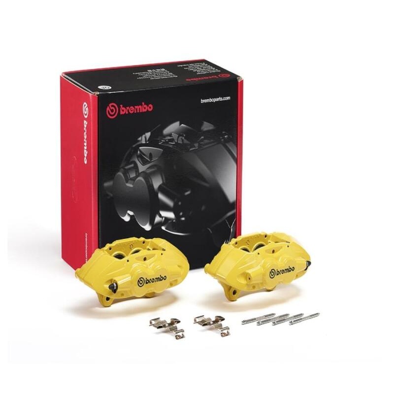 Brembo OE 16-21 BMW M2/17-18 M3/17-20 M4/14-16 M235i Hydraulic Front X-Style Brake Calipers - Yellow