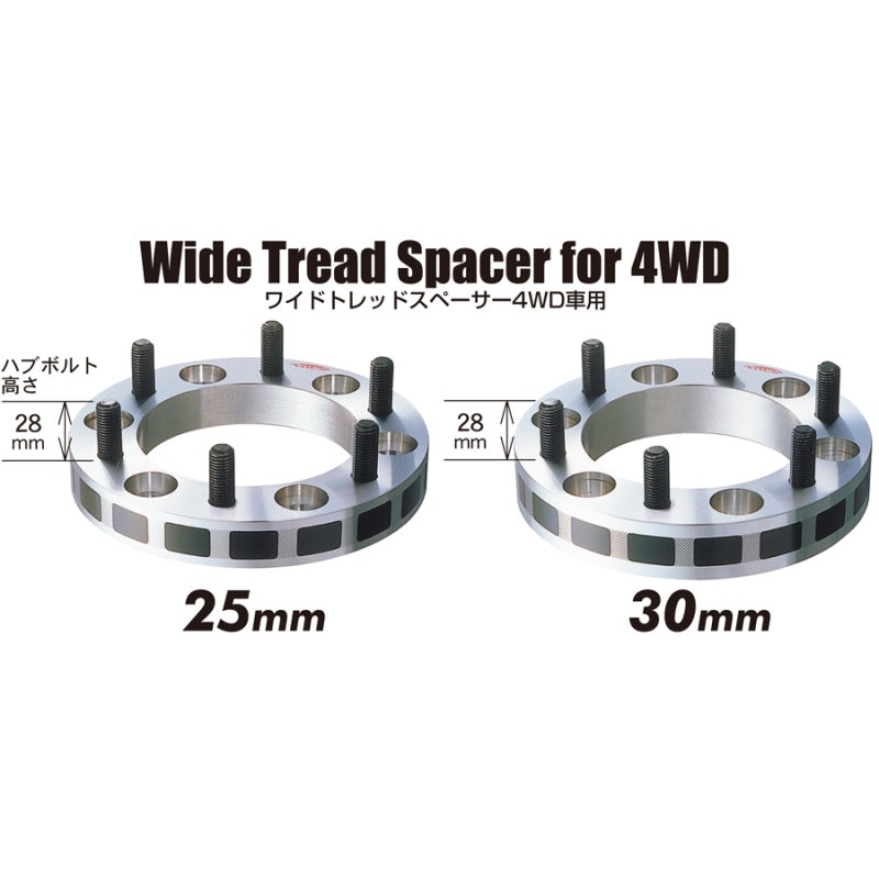 Project Kics 30mm Thick 12x1.25 6-139.7 4WD Wide Tread Spacers