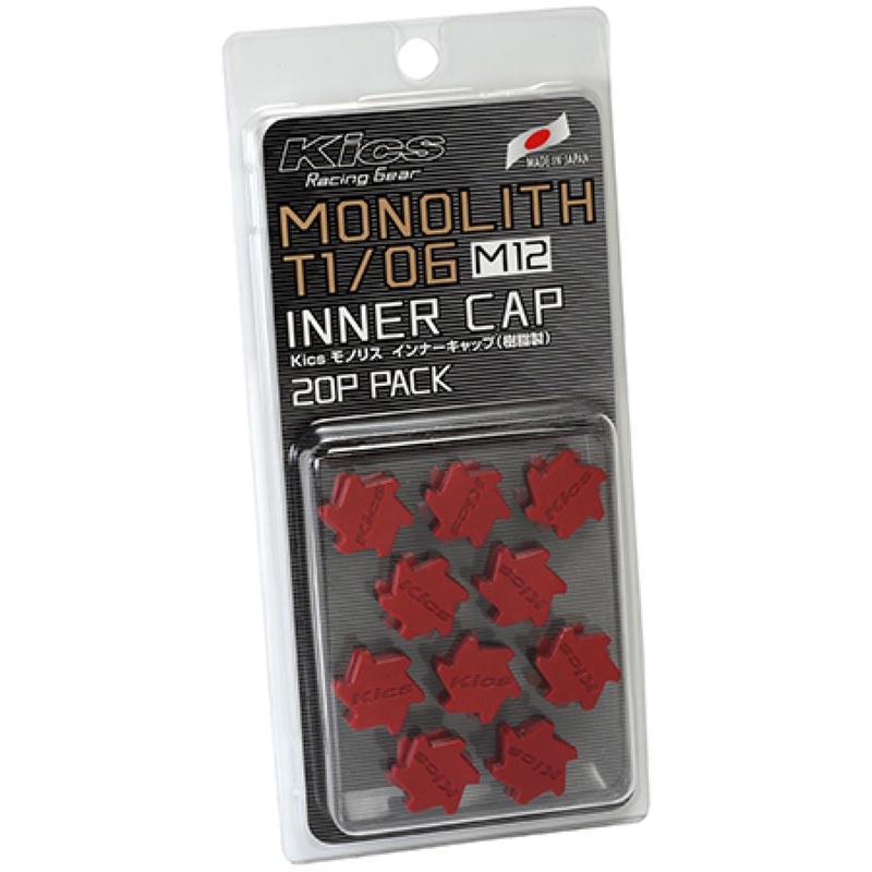 Project Kics M12 Monolith Cap - Red (Only Works For M12 Monolith Lugs) - 20 Pcs
