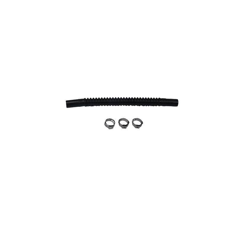 Deatschwerks Convoluted Tubing 150mm Length x 8mm ID Side 1 x 8mm ID Side 2 - Black