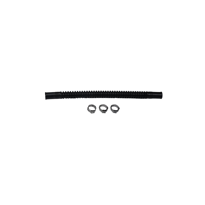 Deatschwerks Convoluted Tubing 200mm Length x 8mm ID Side 1 x 8mm ID Side 2 - Black