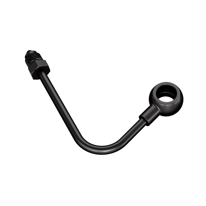Goodridge 11-17 Harley Davidson Softail Models Front ABS Banjo Adaptor - Black