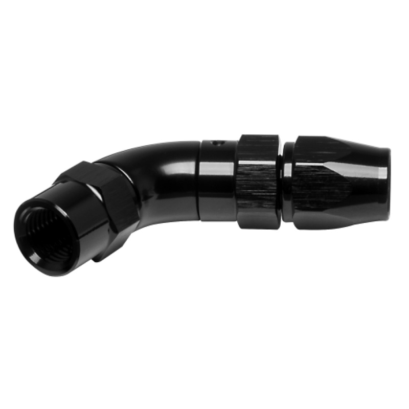 Vibrant -3AN 45 Degree High Flow Hose End Fitting for PTFE Lined Flex Hose - Aluminum