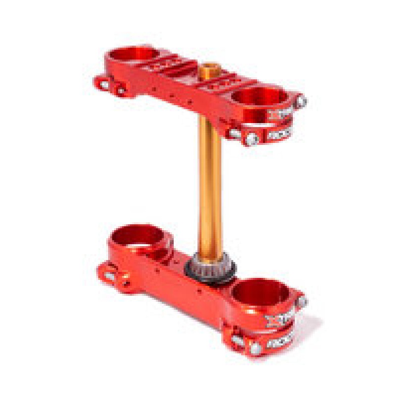 XTrig 18-19 GasGas EC/XC 200-300/ GP 250-300 ROCS Tech Triple Clamp 22.5 mm. Offset M12 - Red