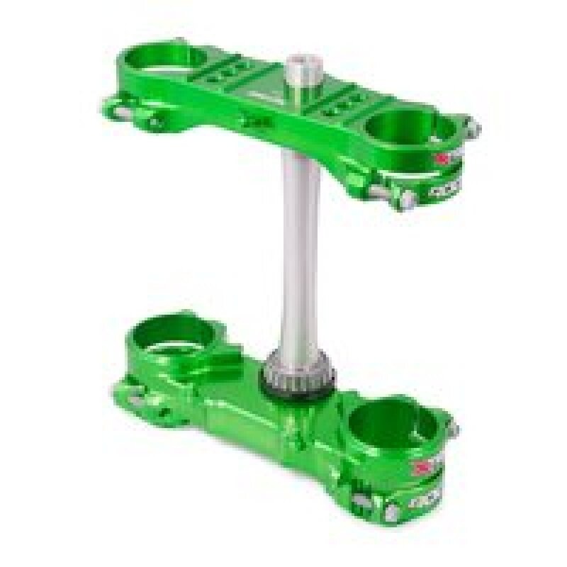 XTrig 19+ Kawasaki KX 250 4T/ KX 450 4T ROCS Tech Triple Clamp 23 mm. Offset M12 - Green