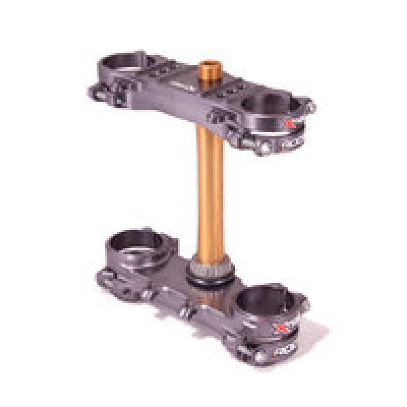 XTrig 19+ Suzuki RM-Z 250/ 18+ RM-Z 450 ROCS Tech Triple Clamp 21.5 mm. Offset M12 - Gray