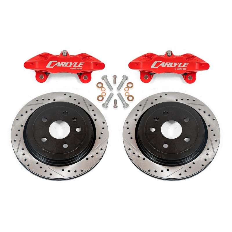 BMR 14-17 Chevrolet SS Brake Kit For 15in Conversion Drilled & Slotted Rotors Red Calipers