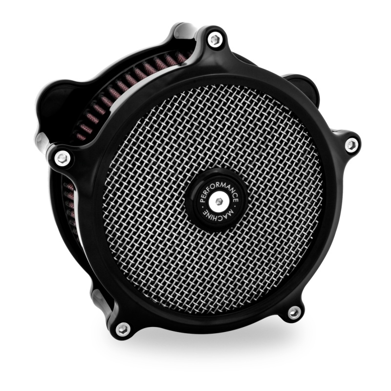 Performance Machine 23-Up CVO, 2024 Touring Super Gas Air Cleaner - Black Ano