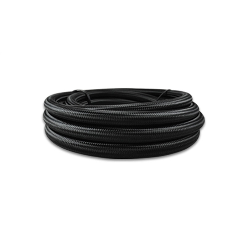 Nylon Braided Flex Hose; 10ft Roll; Black; with PTFE Liner; AN Size: -12; - CFRI736072604