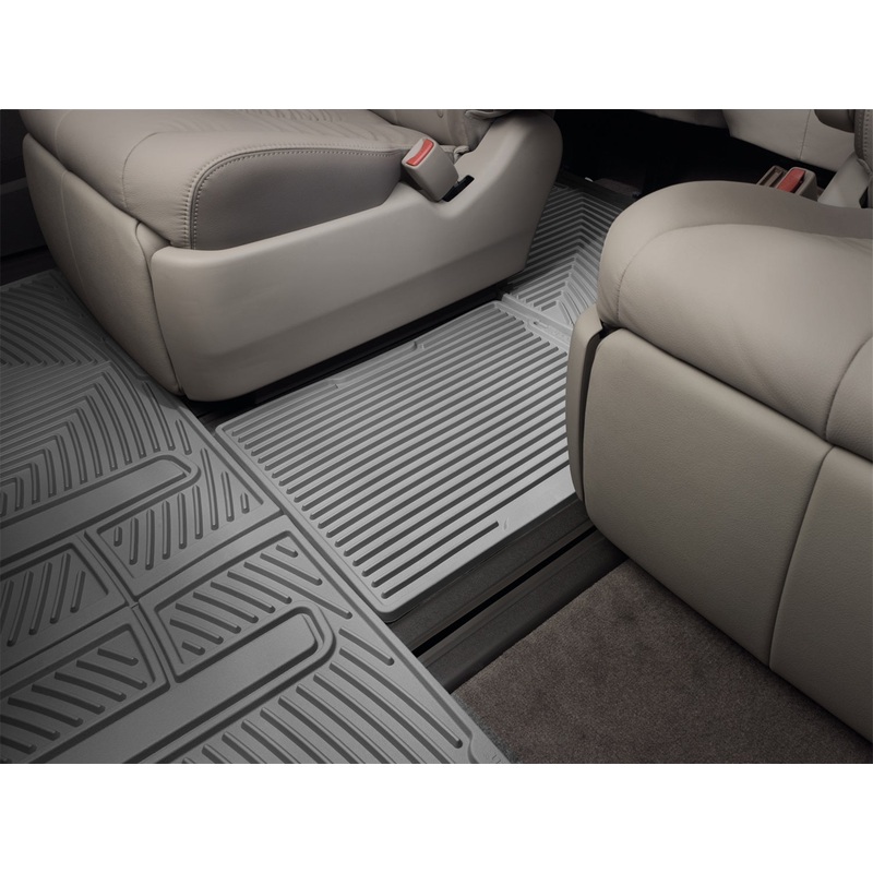 All Weather Floor Mats; Gray; Rear; Center Aisle; - CFRI736079015