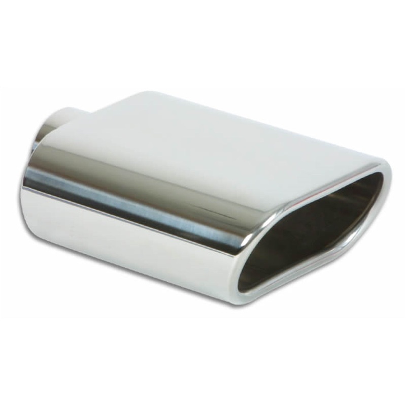 Oval Stainless Steel Tip; 5.5 in.; x 3 in.; Single Wall; Angle Cut; - CFRI736073119