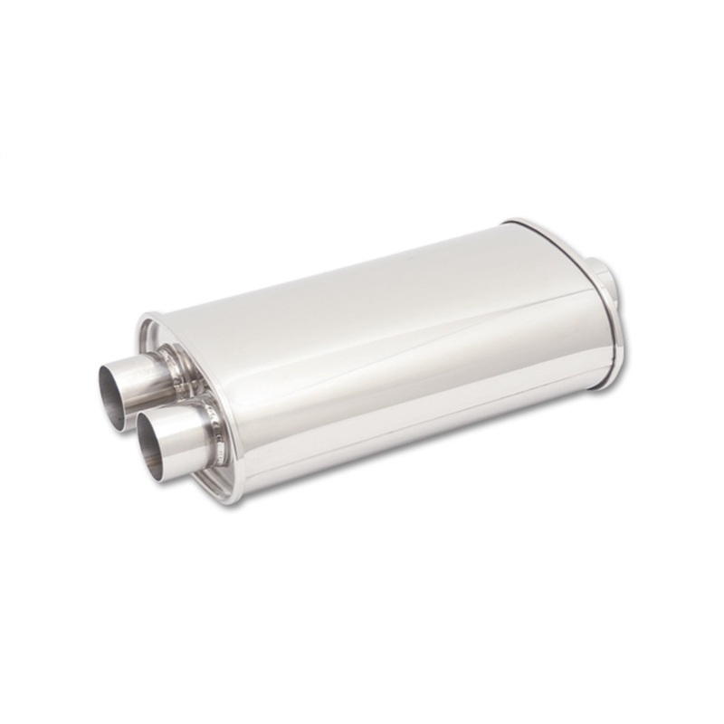 STREETPOWER Oval Muffler; 3 in. Inlet x 3 in. Dual Outlet; - CFRI736073736