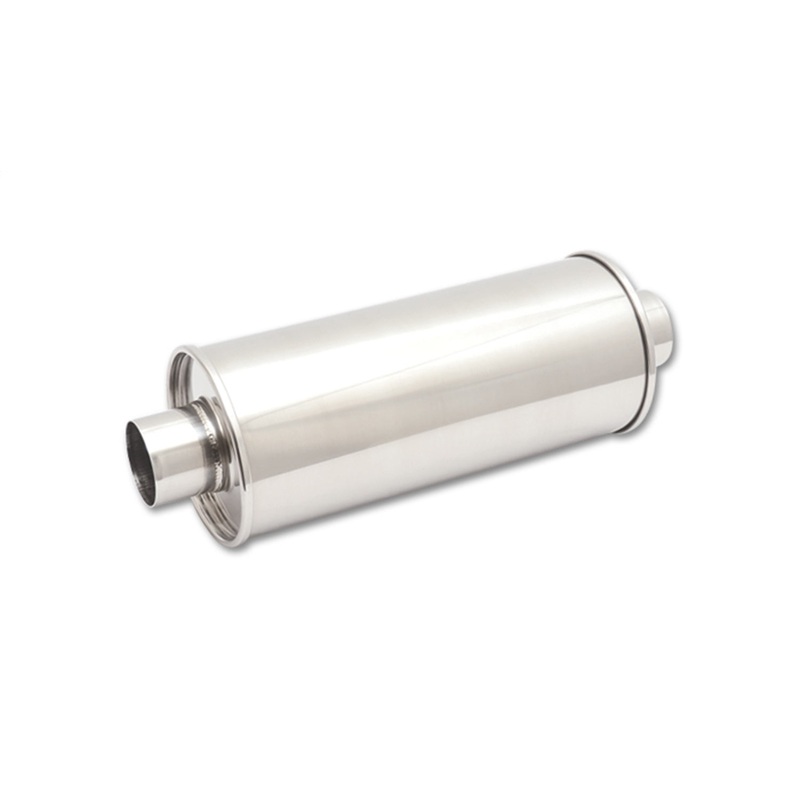 STREETPOWER Round Muffler; 4 in. Inlet/Outlet; Center/Center; w/4 in. Tip; - CFRI736073710