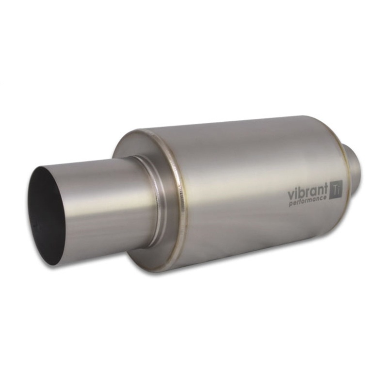 Titanium Muffler; 3 in. Inlet/Outlet; w/Straight Cut Natural Tip; - CFRI736072607