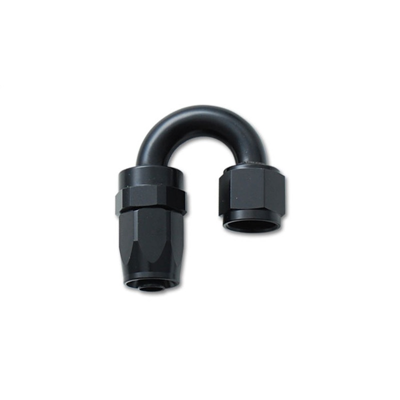 180 Degree Hose End Fitting; Hose Size: -4AN; 6061 Aluminum; Anodized Black; - CFRI736072254