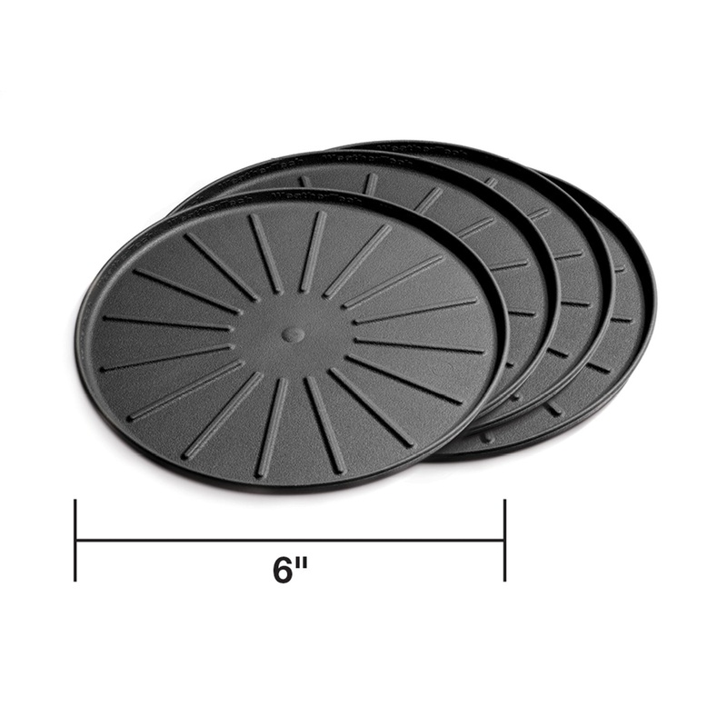 Round Coaster Set; Black; 6 in. Dia.; - CFRI736087531