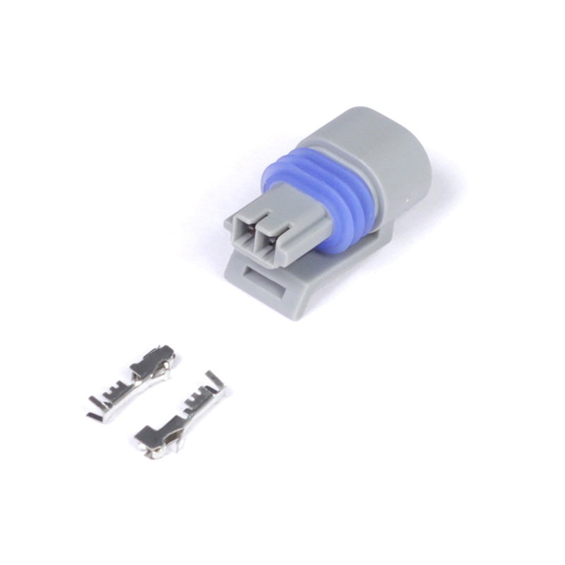 Haltech Delphi 2 Pin GM Style Air Temp Connector Grey Plug & Pins