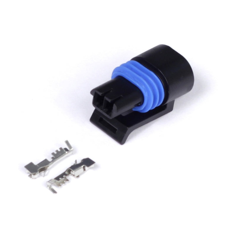 Haltech Delphi 2 Pin GM Style Coolant Temp Connector Black Plug & Pins