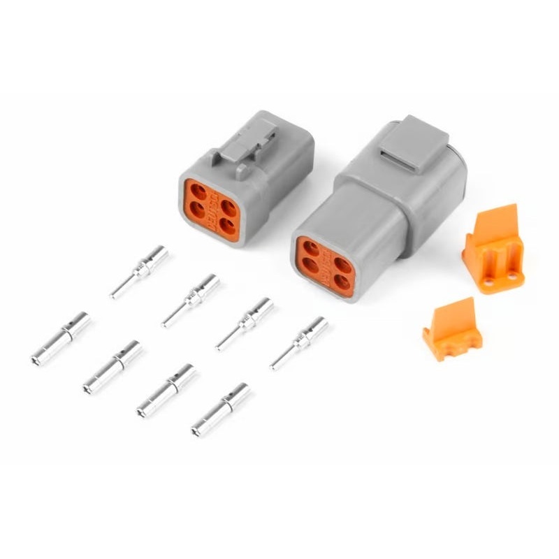 Haltech Matching Set of Deutsch DTP-4 Connectors (25 Amp) Plug & Pins