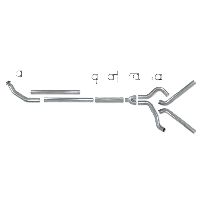 Diamond Eye KIT 4in TB MFLR RPLCMENT PIPE DUAL AL: 94-02 DODGE CUMMINS 5.9L