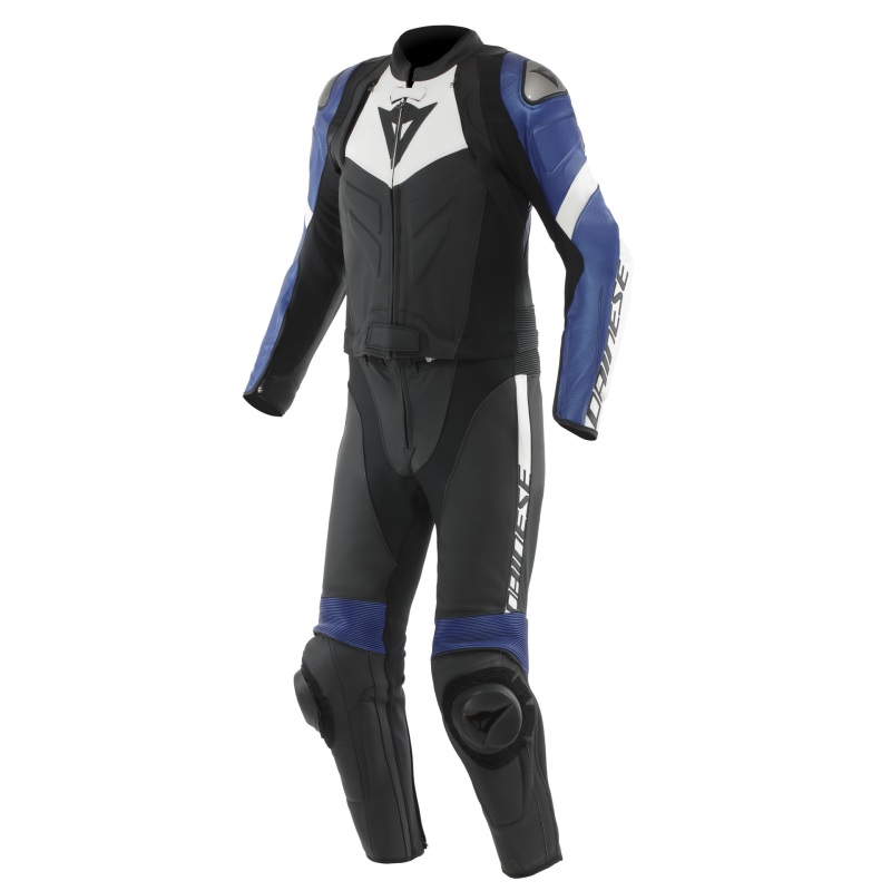 Dainese Avro 4 Leather 2PC Suit Black/White/Blue Size - 54