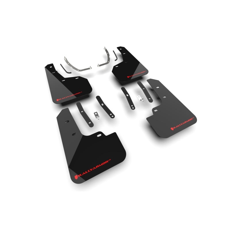 Rally Armor 2025+ Hyundai Tucson (Excl. ICE & XRT) Black UR Mud Flap w/ Red Logo