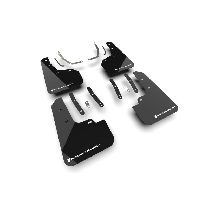 Rally Armor 2025+ Hyundai Tucson (Excl. ICE & XRT) Black UR Mud Flap w/ White Logo