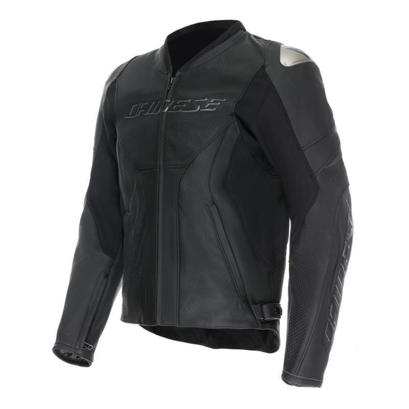Dainese Racing 5 Perforated Leather Jacket Black/Black/Black Short Size - 46