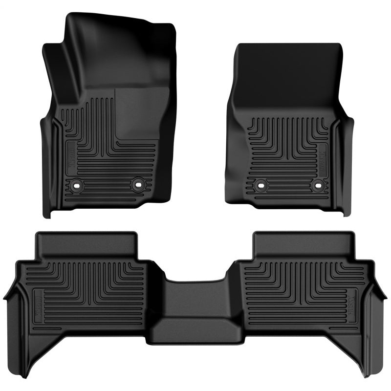 Husky Liners 2024 Toyota Tacoma CC/DC (Manual Trns) Weatherbeater Front & 2nd Seat Floor Liner - Blk