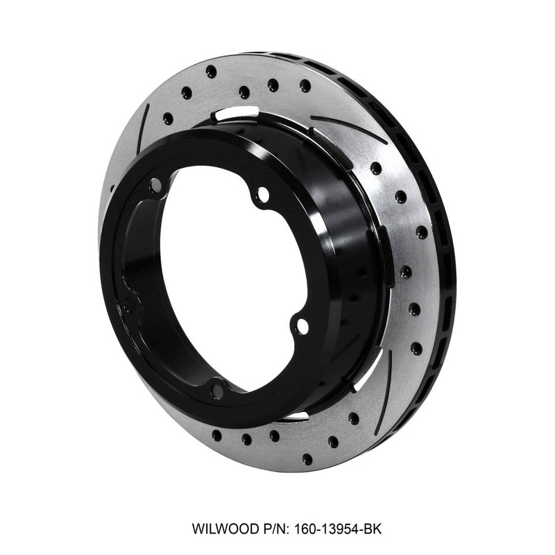 Wilwood Rotor-1.91in Offset-SRP-BLK-Drill-RH 11.00 x .810 - 5 x 5.75in Floater